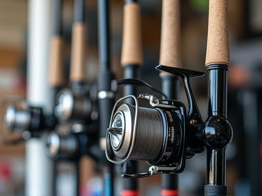 A selection of versatile spinning rods and reels on display at Fishing Experts.