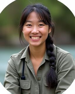 Portrait of Yumi Sato, Fly Fishing Expert guide in Fukuoka.
